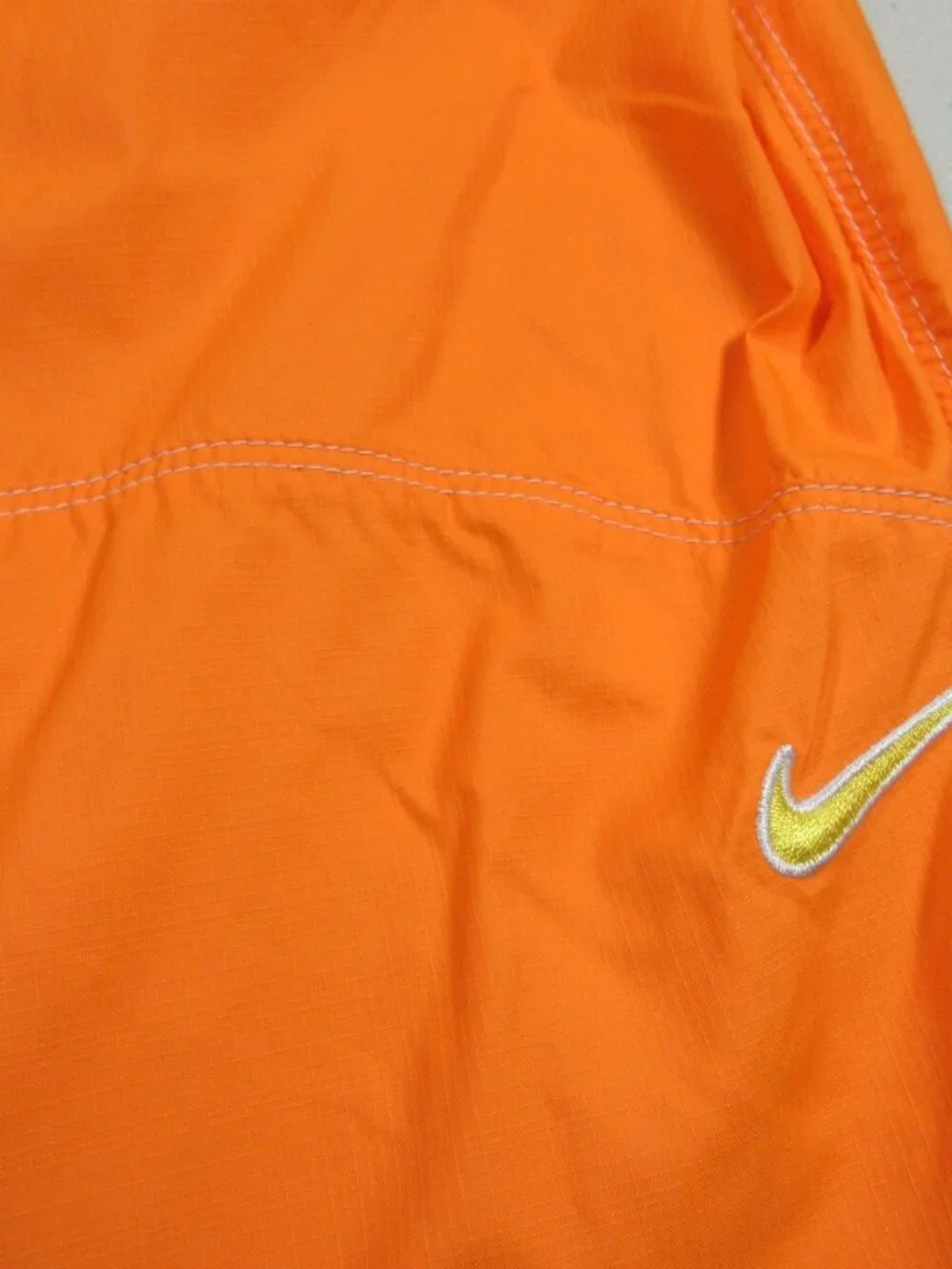 Vintage Nike Y2K womens neon orange ripstop nylon walking hiking capris XL